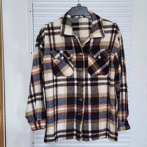womans heavyweight button down shirt  size M